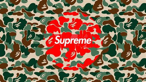 supreme x bape background.